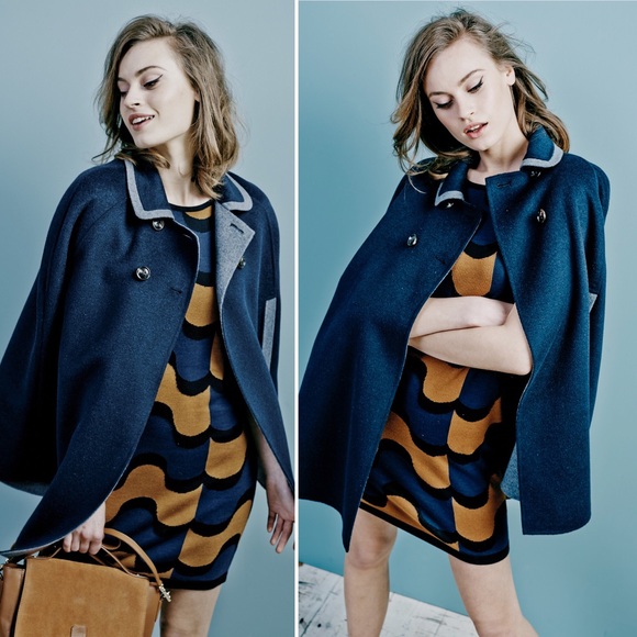 Boden Jackets & Blazers - Boden Charlotte Cape In Navy Blue